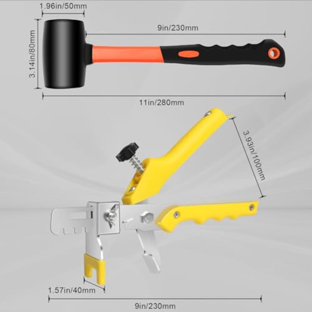 Construction 23 Tile Leveling System with Rubber Mallet